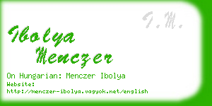 ibolya menczer business card